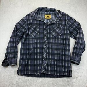 Red Wing Shoes Irish Setter Men XL Blue Plaid Fleece Flannel Jacket